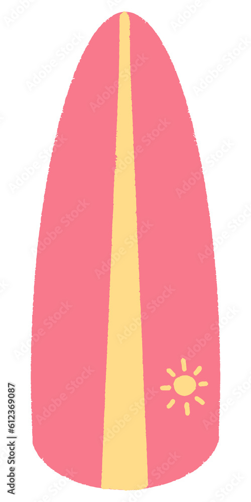 Cartoon Surfboard Doodle Cartoon Surfboard Doodle