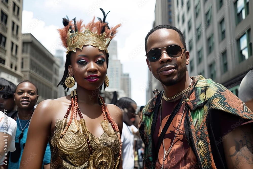 African-Americans Celebrate Juneteenth. Photo generative AI