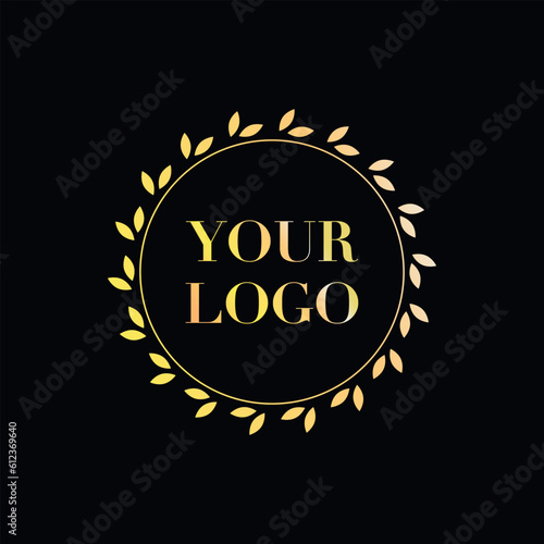 Golden luxury clean Logo design