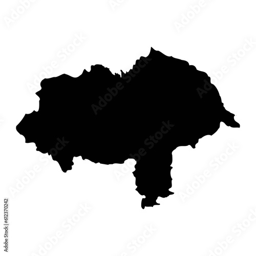 North Yorkshire map, ceremonial county of England. Vector illustration.