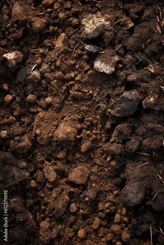 Soil closeup background Generative AI