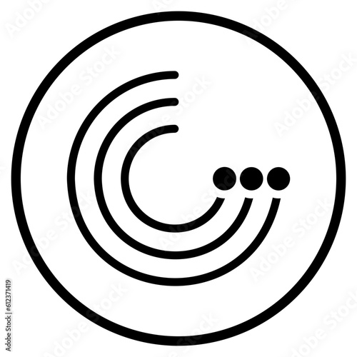 radar sweep glyph icon