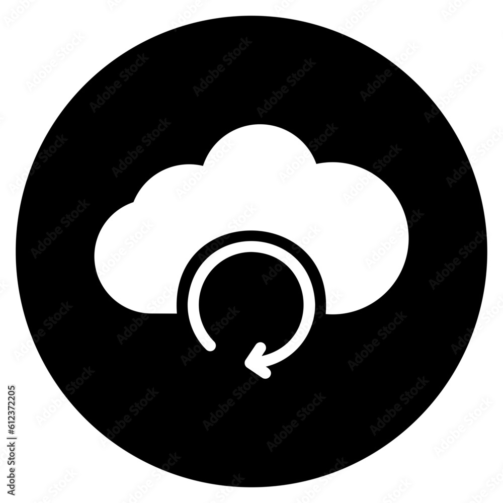 updating cloud glyph icon