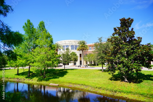 ORLANDO, FL, USA - 05 13, 2023: The University of Central Florida (UCF) landscape