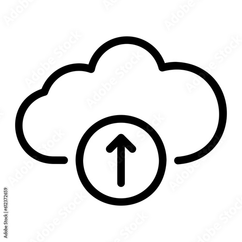 cloud upload line icon