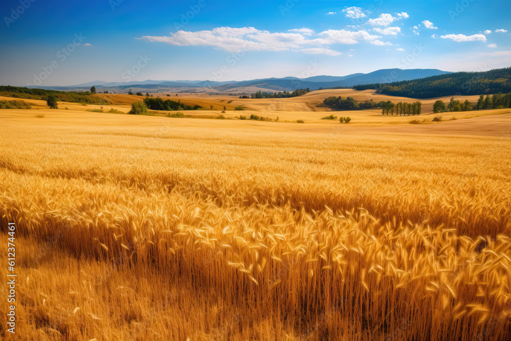 Landscape, field of ripe wheat on a sunny day. Landscape, field of ripe wheat on a sunny day.