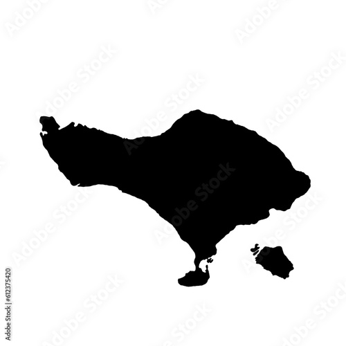 Bali indonesia map silhouette