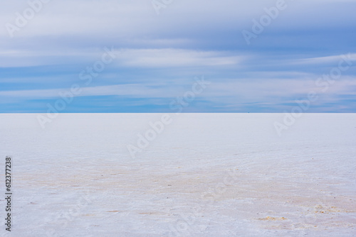 Horizon view in Salt flats in Uyuni photo