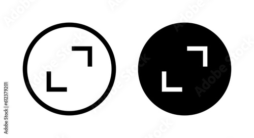 Zoom button icon vector of social media video