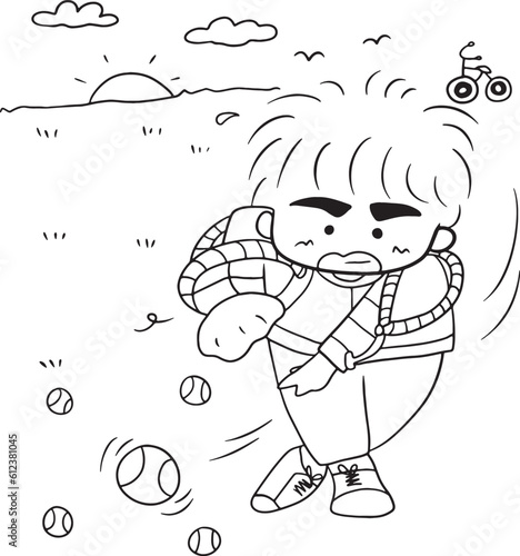 cartoon doodle kawaii anime coloring page cute illustration drawing character chibi manga comic