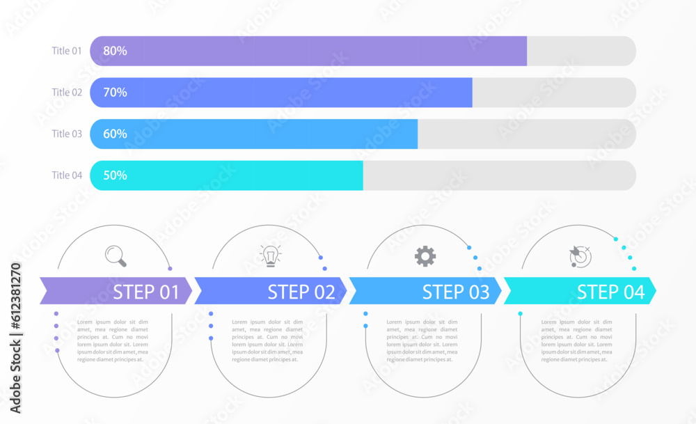 Success bar graph infographic chart design template. Abstract infochart with editable contour. Instructional graphics with 4 step sequence. Visual data presentation. Merriweather Sans font used Success bar graph infographic chart design template. Abstract infochart with editable contour. Instructional graphics with 4 step sequence. Visual data presentation. Merriweather Sans font used