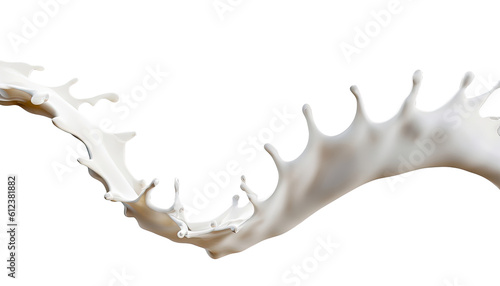 3D Render Milk Splash and Pouring on White Background for liquid, food photography, food styling, food presentation, advertising, graphic design, web design, Poster Banner design, product design,