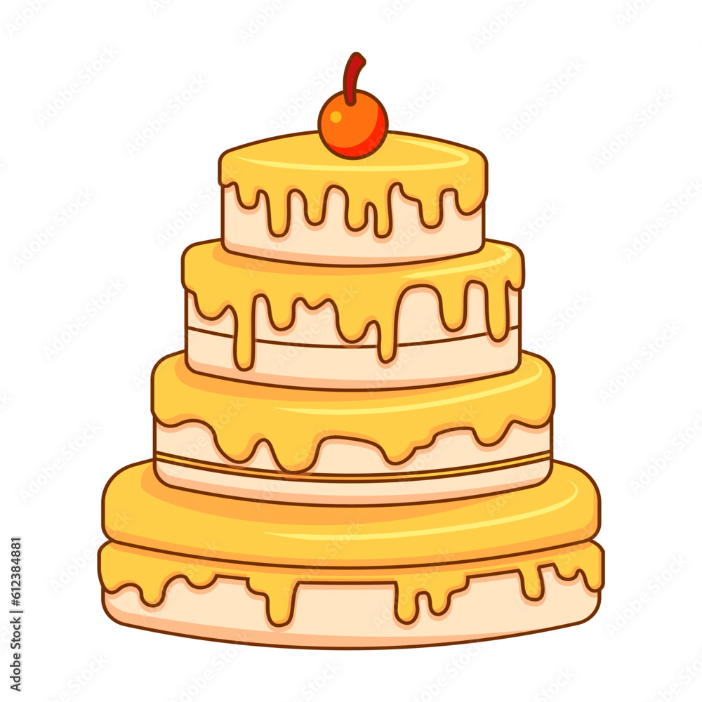 piles of birthday cakes, cakes with colorful jam, sweet and delicious food piles of birthday cakes, cakes with colorful jam, sweet and delicious food