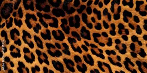 The surface of the skin of a wild African leopard or Jaguar. Generative ai.