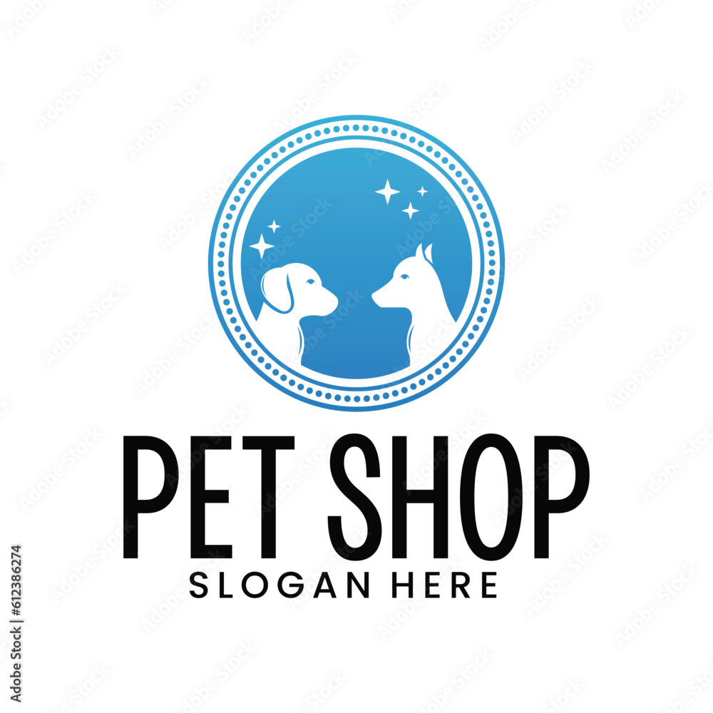 pet shop vector logo, dog and cat grooming suitable for company symbol pet shop vector logo, dog and cat grooming suitable for company symbol