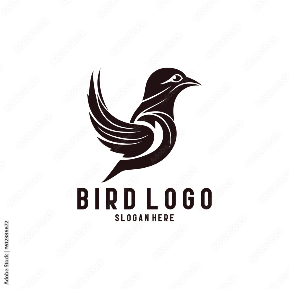 Obraz premium Abstract colourful bird logo design template vector