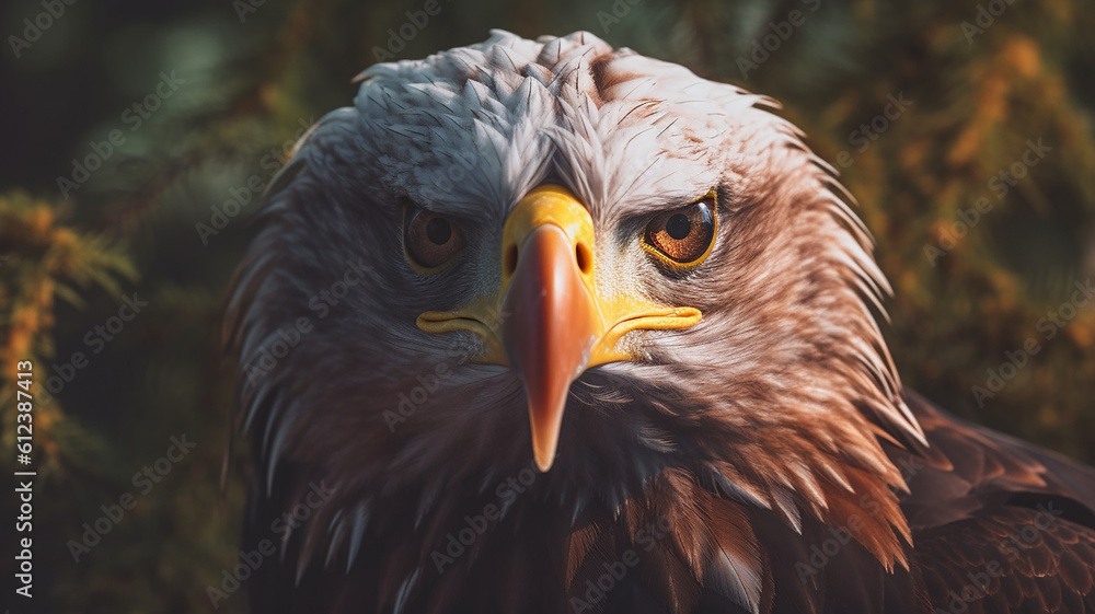 AI generative image close up portrait of an eagle AI generative image close up portrait of an eagle
