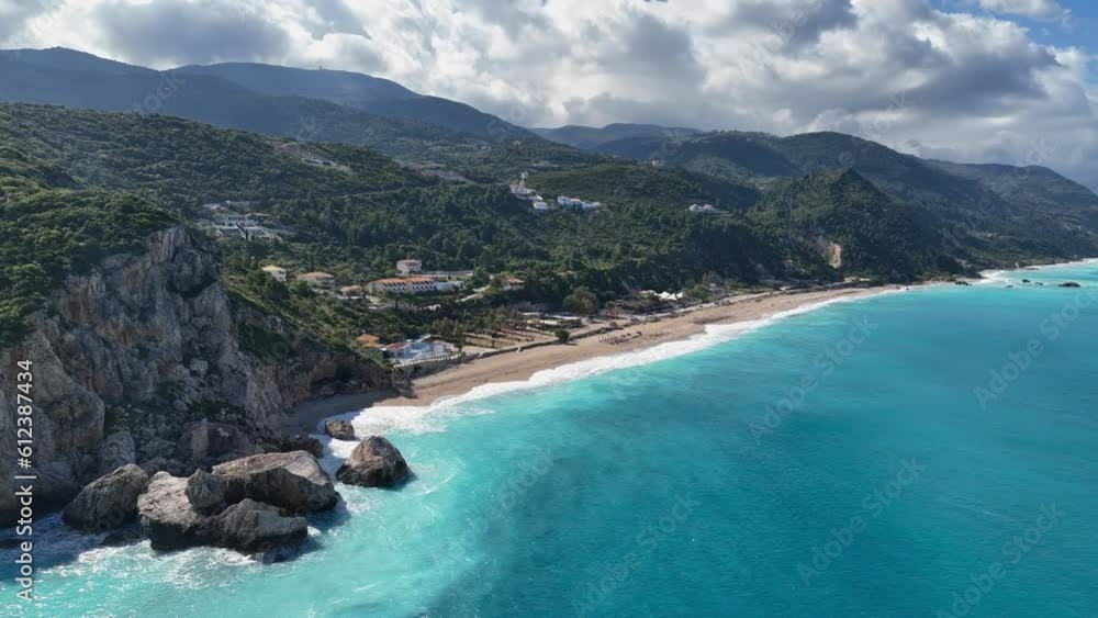 Kathisma beach on the island of Lefkada in Greece Kathisma beach on the island of Lefkada in Greece