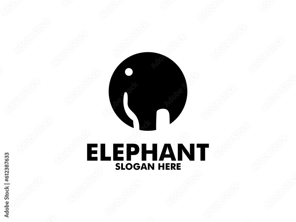Elephant Circle Shape logo vector template Elephant Circle Shape logo vector template