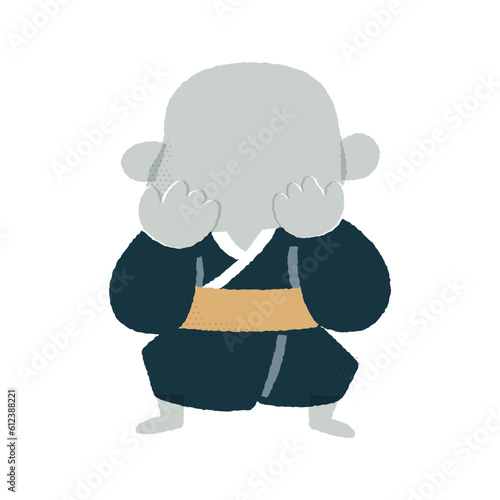 のっぺらぼう・ずんべらぼう　ゆるかわいいイラスト素材