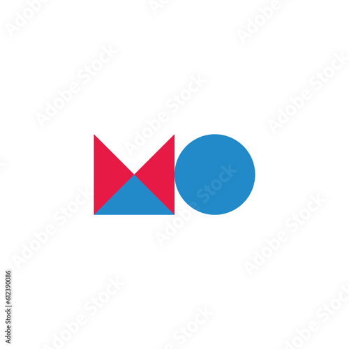 letter om triangles geoemetric logo vector