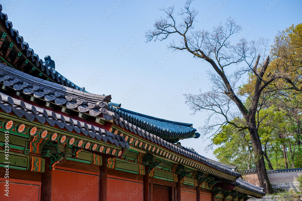 Gyeongbokgung palace architecture in South Korea