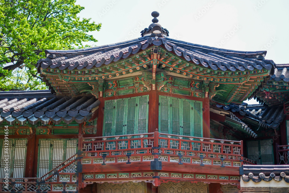 Seoul, South Korea-Korean architecture and palaces during winter Seoul, South Korea-Korean architecture and palaces during winter