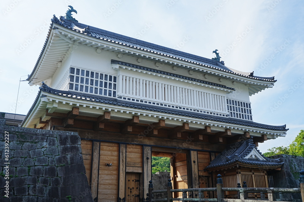 Goromon Gate at Tsurumaru Castle Ruins in Kagoshima, Japan - 日本 鹿児島 鶴丸城 御楼門 Goromon Gate at Tsurumaru Castle Ruins in Kagoshima, Japan - 日本 鹿児島 鶴丸城 御楼門