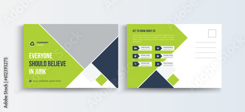 Junk Removal Company Business Postcard design, Junk Removal ads, trash removal banner design template, Direct Mail EDDM template. Junk postcard design.