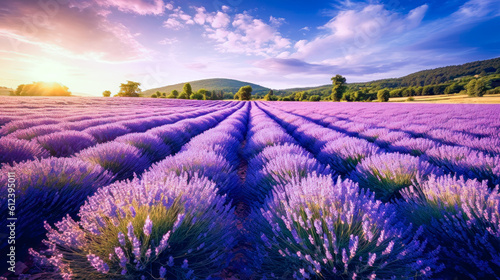 Field of lavender  generative ai 
