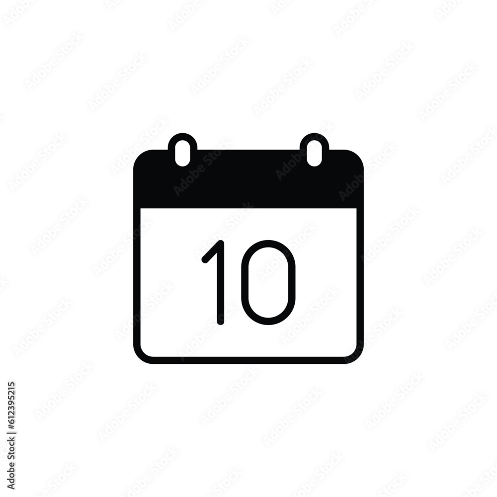 10 Date icon design with white background stock illustration 10 Date icon design with white background stock illustration