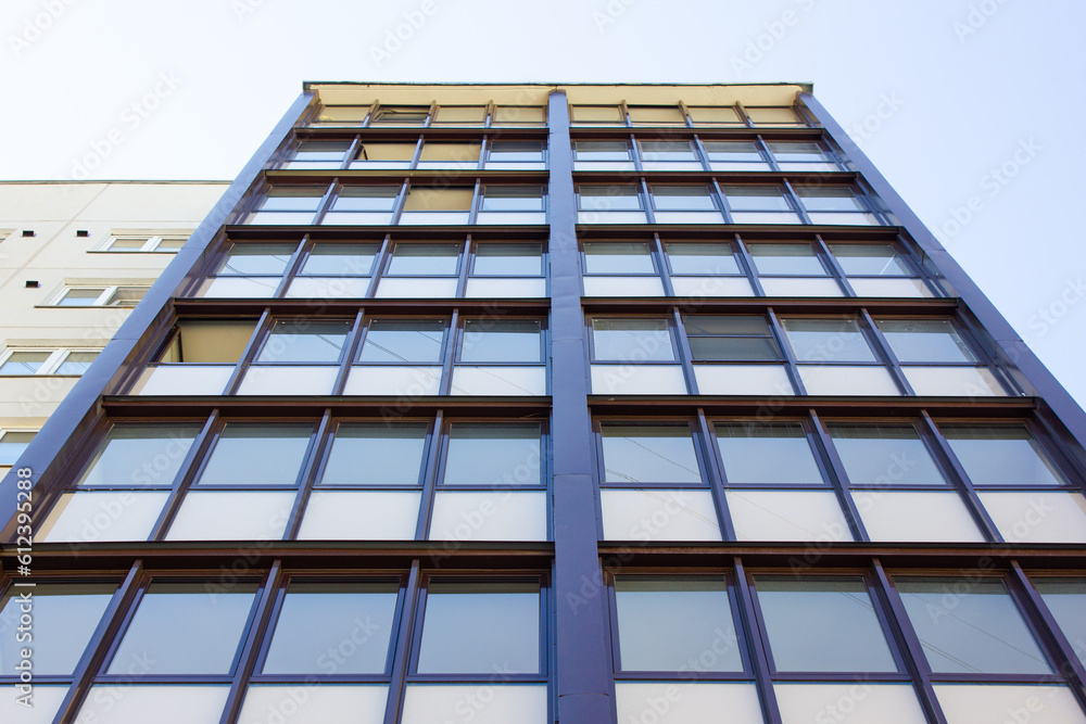 Architectural design of apartment buildings. External view of a new building, residential building, apartments. Modern houses, apartments.Facade of a high-rise apartment Architectural design of apartment buildings. External view of a new building, residential building, apartments. Modern houses, apartments.Facade of a high-rise apartment