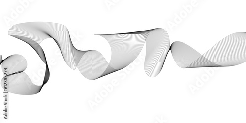 Abstract grey smooth element wavy modern curve lines on transparent background. Digital frequency track equalizer. Abstract frequency sound wave lines, twisted curve lines and technology background. © Mirror