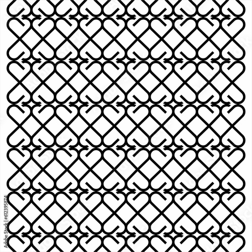 Seamless abstract hearts and diamonds pattern. Print for fabrics, paper, packaging, covers, backgrounds.