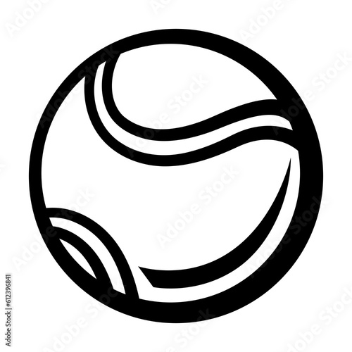 Tennis ball illustration. Sport club item or symbol.