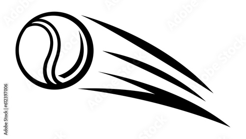 Tennis ball illustration. Sport club item or symbol.