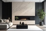 Designer Living Room Showcasing a Stylish Modern Aesthetic..