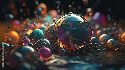 Awesome round and splash patterned 3D themes