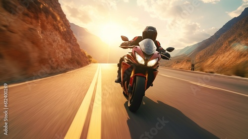 Thrilling Motorbike Ride on Asphalt  Speed and Adventure
