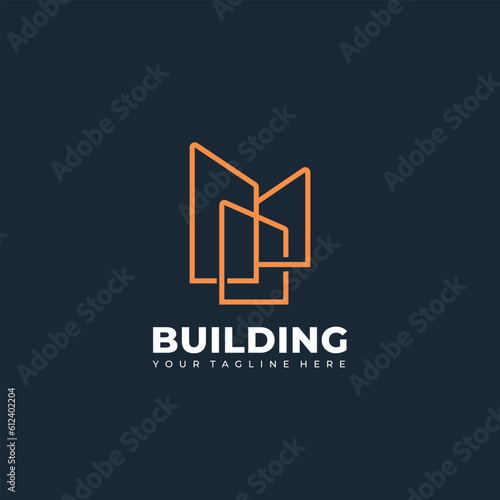 Construction real estate property logo design vector