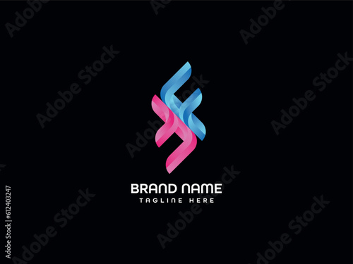 f modern letter logo photo