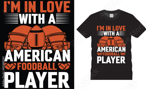 American football illustration Typography t-shirt design vector template. Fully editable premium vector graphic ready file.Ready for Print item Poster,Card,Sports football t shirt design.