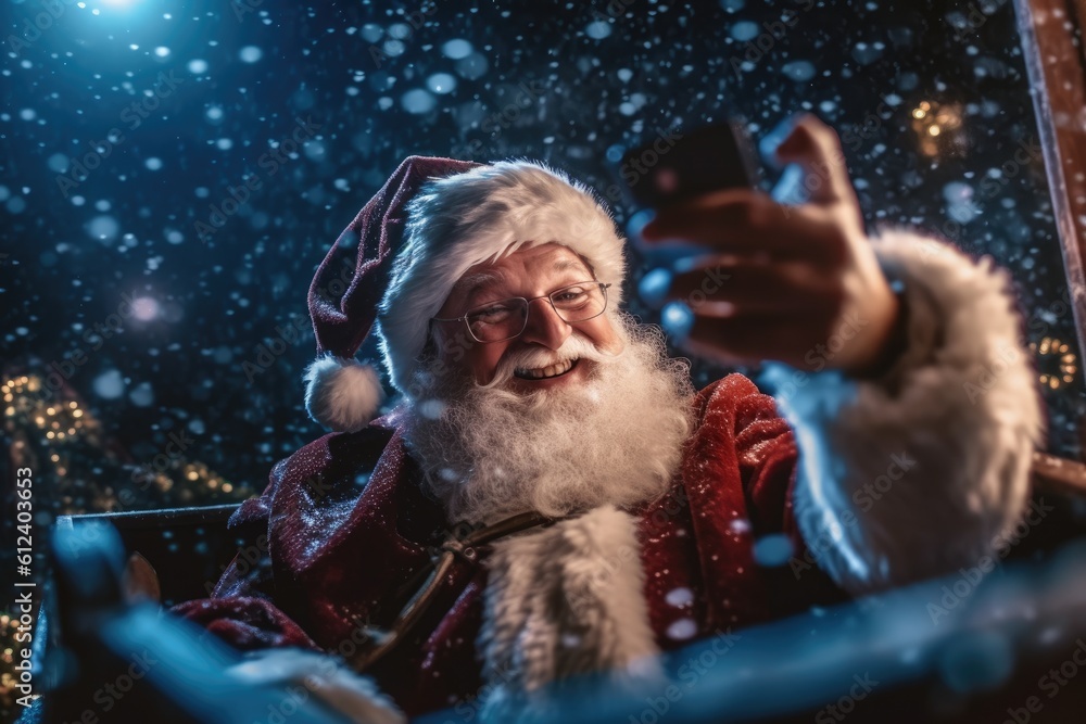 Santa is coming to town - Illustration created with generative ai