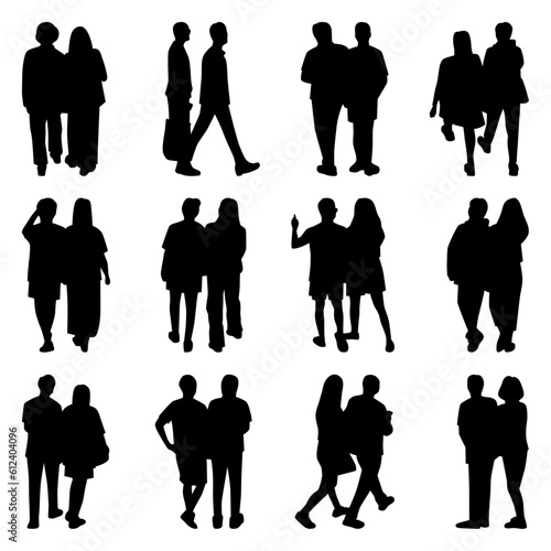 Vector Collection Set of Socialite People Silhouettes