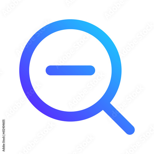 zoom out gradient icon