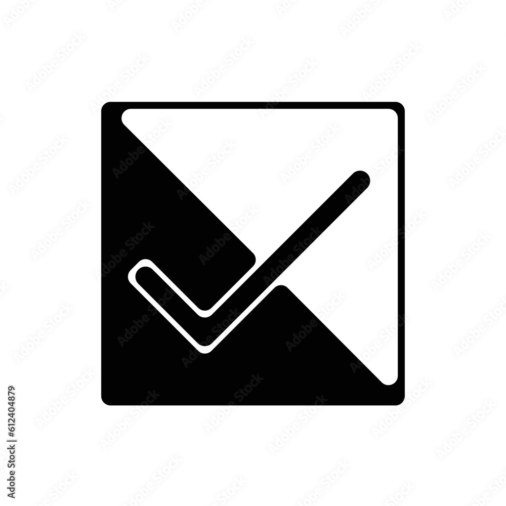 check mark icon half fill square box check mark icon half fill square box