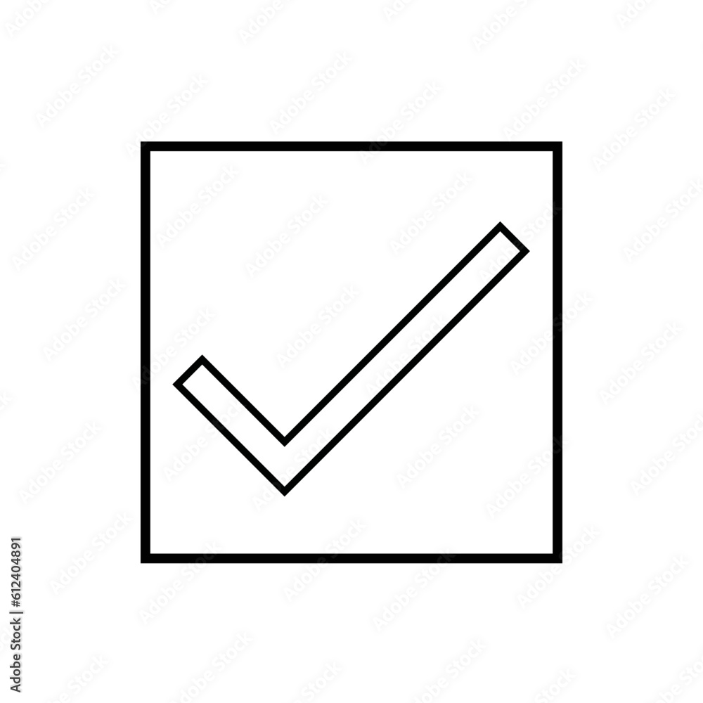 check mark and check box line check mark and check box line