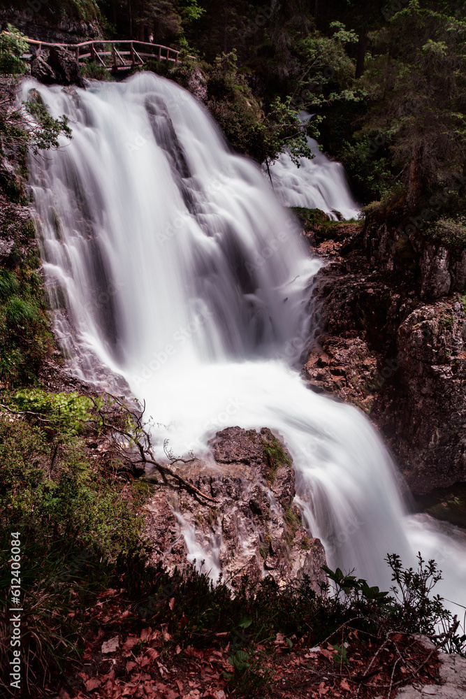 Obraz premium vallesinella waterfalls,madonna di campiglio,trento, Trentino Alto Adige, Italy, western europe, europe