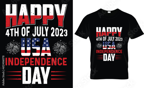 Happy 4th of July USA Holiday, American Independence Day t-shirt design, Fourth of July 1776 in the United States of America graphic typography Vector illustration Design Template EPS 10 file.