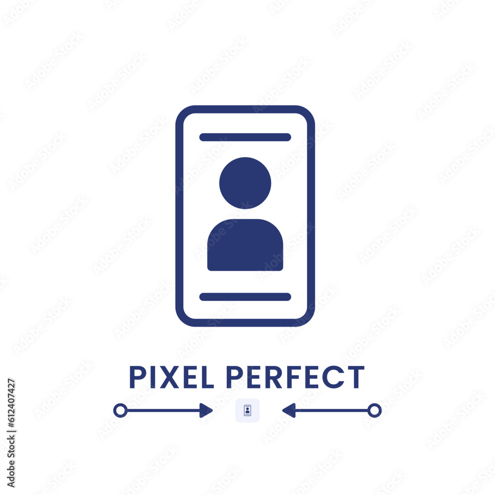 Personal profile black solid desktop icon. Mobile authentication. Identity verification. Pixel perfect 128x128, outline 4px. Silhouette symbol on white space. Glyph pictogram. Isolated vector image Personal profile black solid desktop icon. Mobile authentication. Identity verification. Pixel perfect 128x128, outline 4px. Silhouette symbol on white space. Glyph pictogram. Isolated vector image